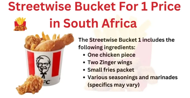 KFC Streetwise Bucket For 1 Price in South Africa 2024